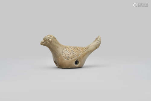 A yue celadon-glazed bird-shaped flute