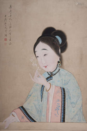 Attributed to Gai Qi (1774-1829) Portrait of a Beauty