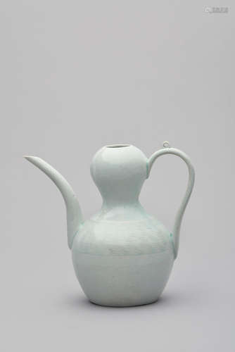 A qingbai 'wave' gourd-shaped ewer Song dynasty, 12th centur...