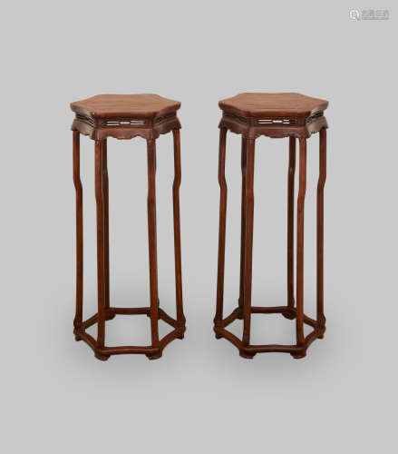 A pair of flower stands 20th century