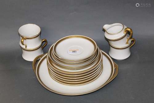 A Frank Haviland Limoges porcelain part tea service, retaile...