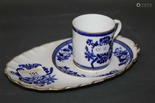 A late Victorian Copeland blue and white bone china tea cup ...