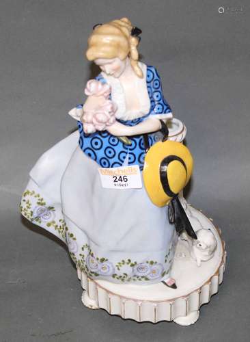 A late 19th century continental porcelain figurine,