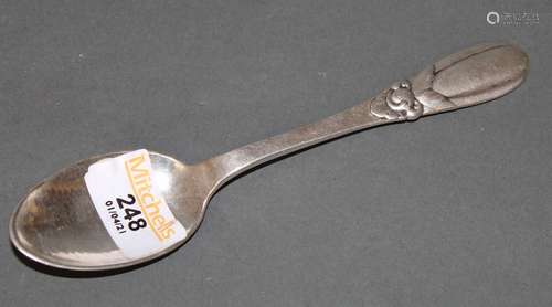 A 1920's Evald Neilsen Danish silver christening spoon with ...