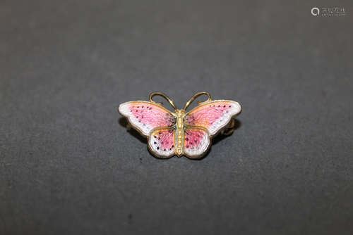 A Norwegian enamelled silver gilt butterfly brooch, 2.