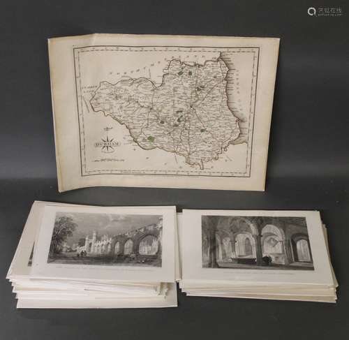 41 steel plate engravings of Durham circa 1830, 13.