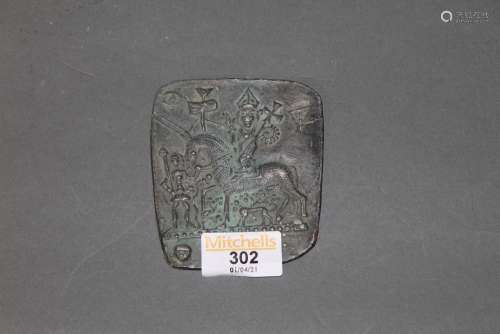 A cast metal reproduction of The Canterbury Pilgrims Token S...