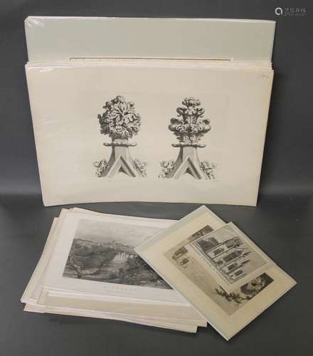 A group of 32 Yorkshire related prints and etchings, to incl...