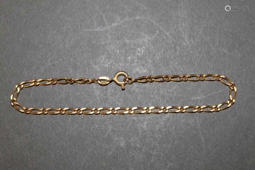 An Italian gold coloured metal bracelet, marked 375 with fla...