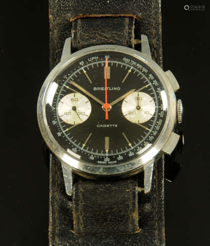 A vintage Breitling Cadette chronograph, stainless steel bac...