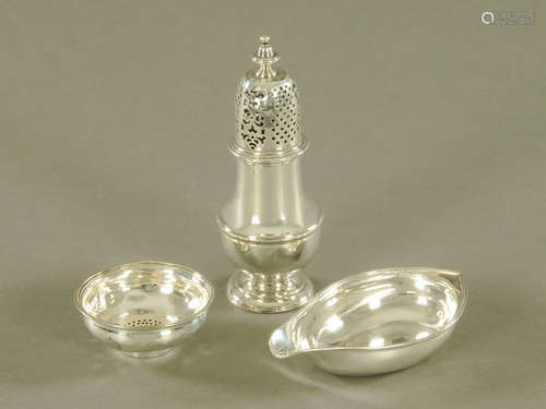 A George II silver sugar caster, probably by Charles Alchorn...