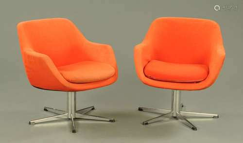 After Carl Eric Klote for Overman, a pair of lounge chairs, ...