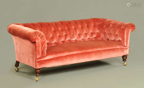 A Victorian Chesterfield settee,