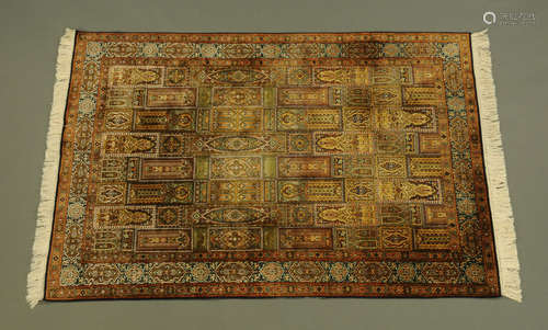 A fine quality silk pile rug,