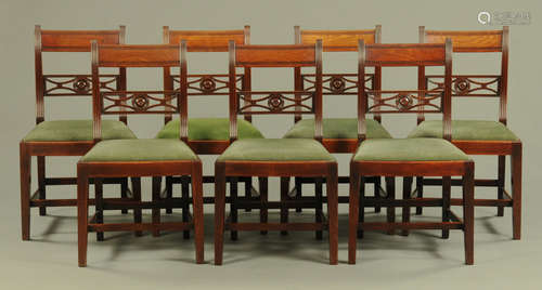 A set of seven early 19th century Whitehaven mahogany dining...