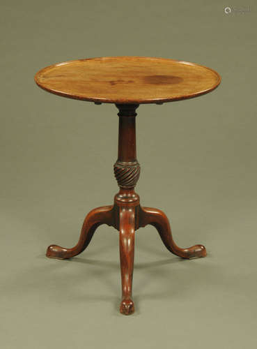 A George III mahogany tripod table,