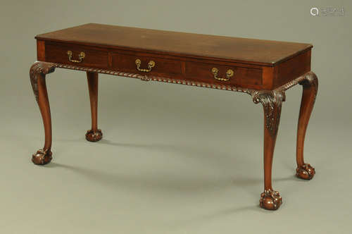 A mahogany side table,