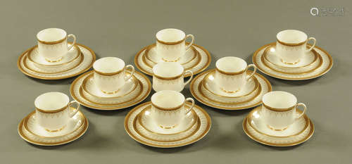 A vintage Paragon Athena China tea set, comprising nine cups...