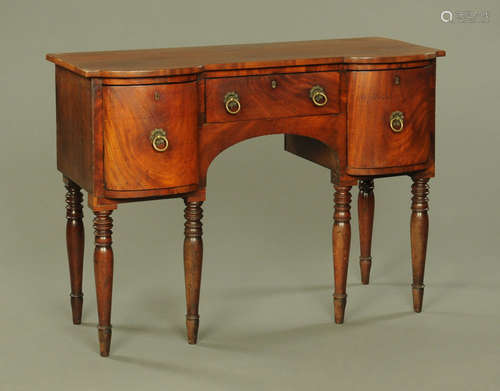 A Regency/William IV mahogany sideboard,