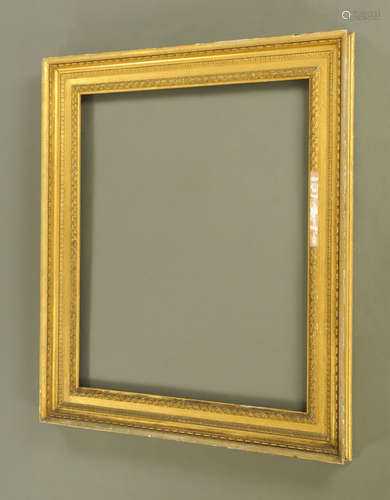 A large 19th century gilt moulded picture frame, by W Thomas...