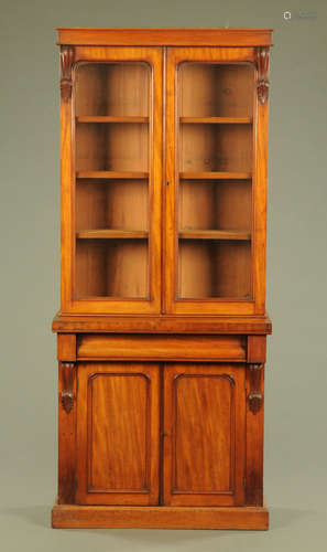 A Victorian mahogany bookcase,