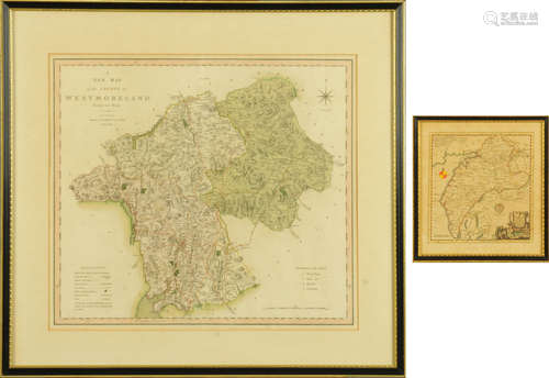 An antiquarian map of The County of Westmorland by C Smith 1...