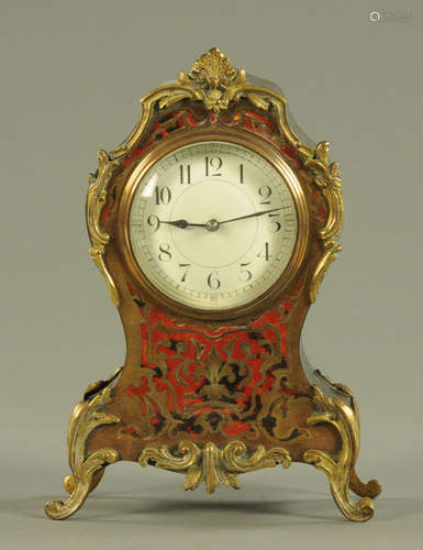 A 19th century Boulle style mantle clock,