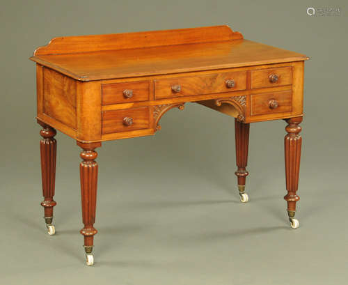 An early Victorian mahogany dressing table,