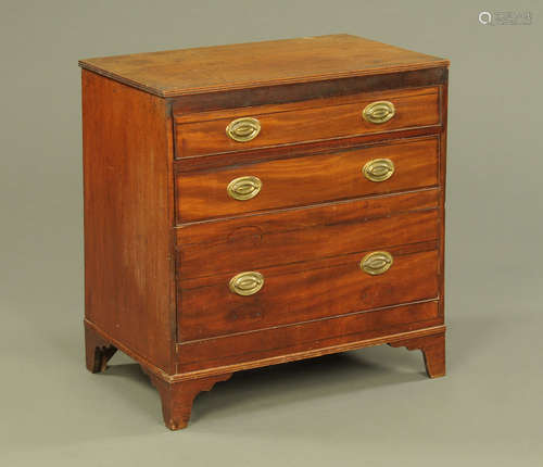 A 19th century mahogany chest of drawers,