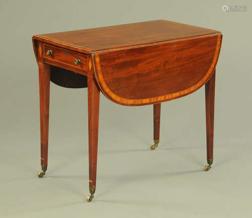 A George III mahogany Pembroke table,