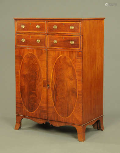 A George III mahogany gentleman's press,