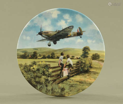 A Royal Doulton Spitfire coming home plate, limited edition....