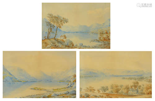 William Taylor Longmire (1841-1914), three watercolours, Lak...