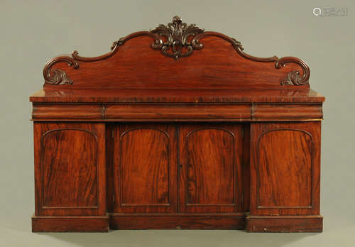 A Victorian mahogany sideboard,