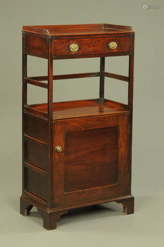 A George III mahogany side cupboard/etagere, circa 1800 with...