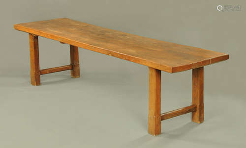 An antique oak refectory table,