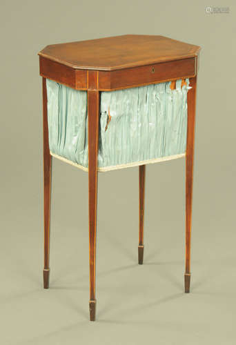 A 19th century mahogany worktable,