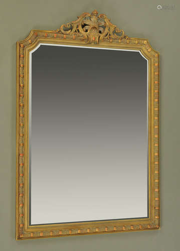 A 19th century style gilt painted wall mirror, with foliate ...