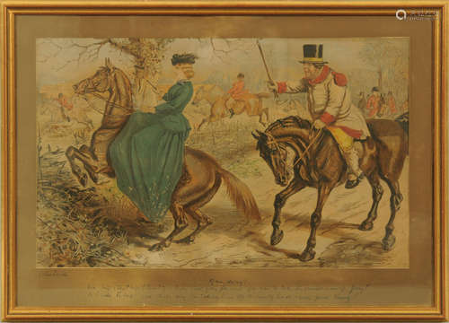 John Leech, a framed pastel 