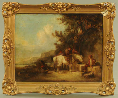 An 18th century oil painting on canvas in the manner of Shay...