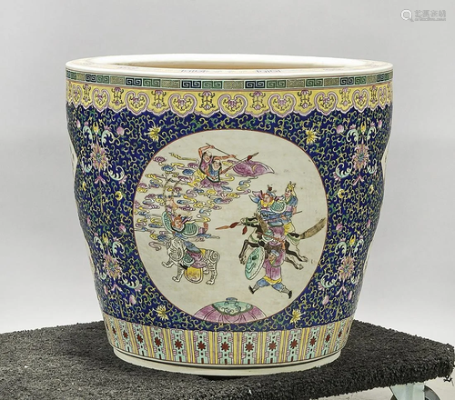 Chinese Enameled Porcelain Jardiniere