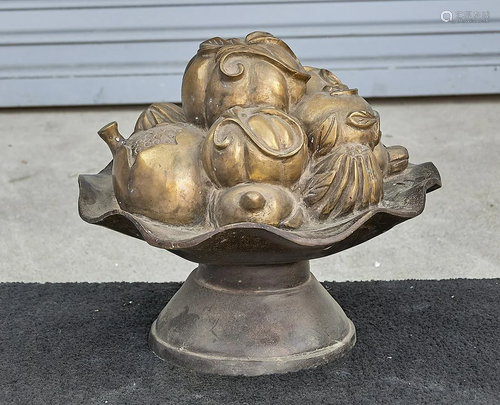 Chinese Bronze Fruit Display