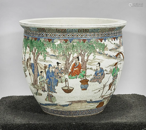 Chinese Enameled Porcelain Jardiniere