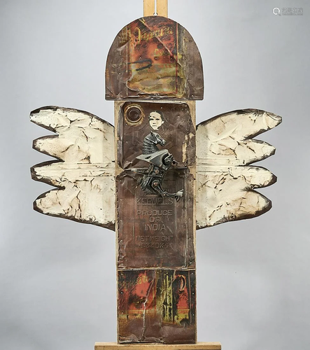 Two Contemporary Assemblage and Mixed-Media Artworks