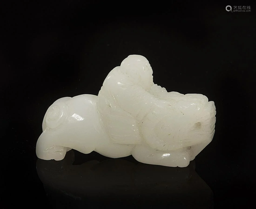 Chinese Carved White Jade