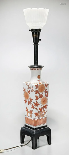 Chinese Enameled Porcelain Lamp