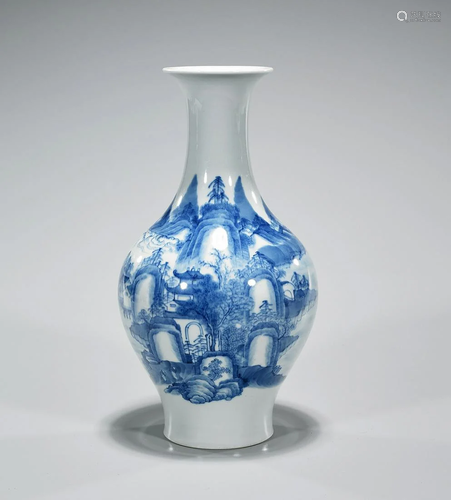 Chinese Blue & White Porcelain Vase