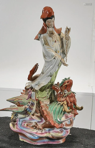 Chinese Enameled Porcelain Guanyin