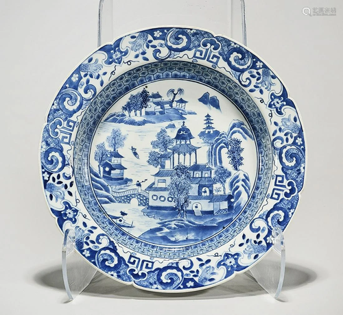 Chinese Blue and White Porcelain Basin