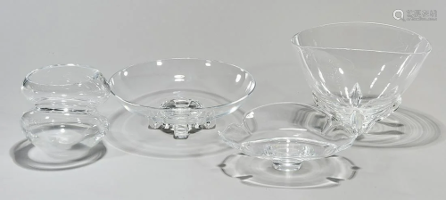 Group of Steuben Crystal Bowls